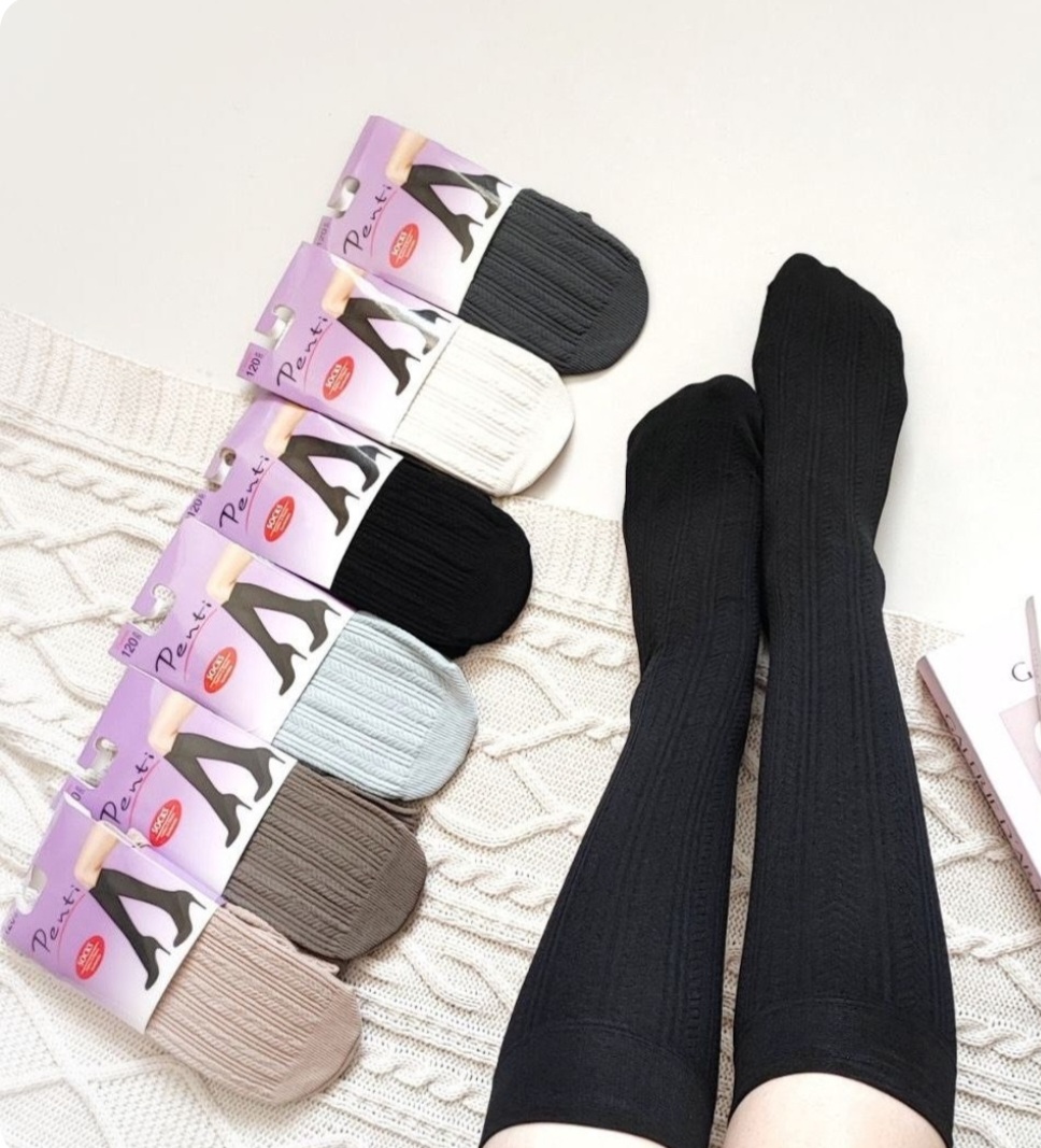 جوراب ساق بلند گندمی زنانه پاییزه کد ۴۵۴۵