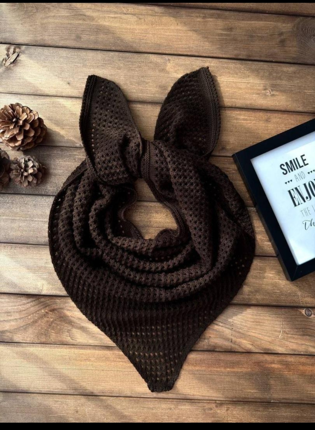 روسری بافت سه گوش کد ۶۶۶