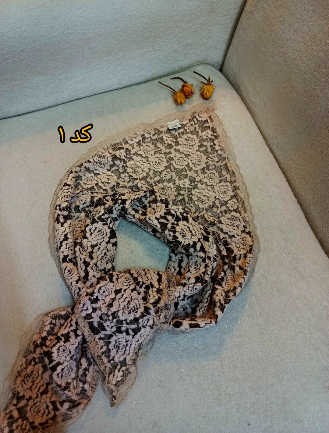 روسری سه گوش مخمل کوب دوردانتل وارداتی