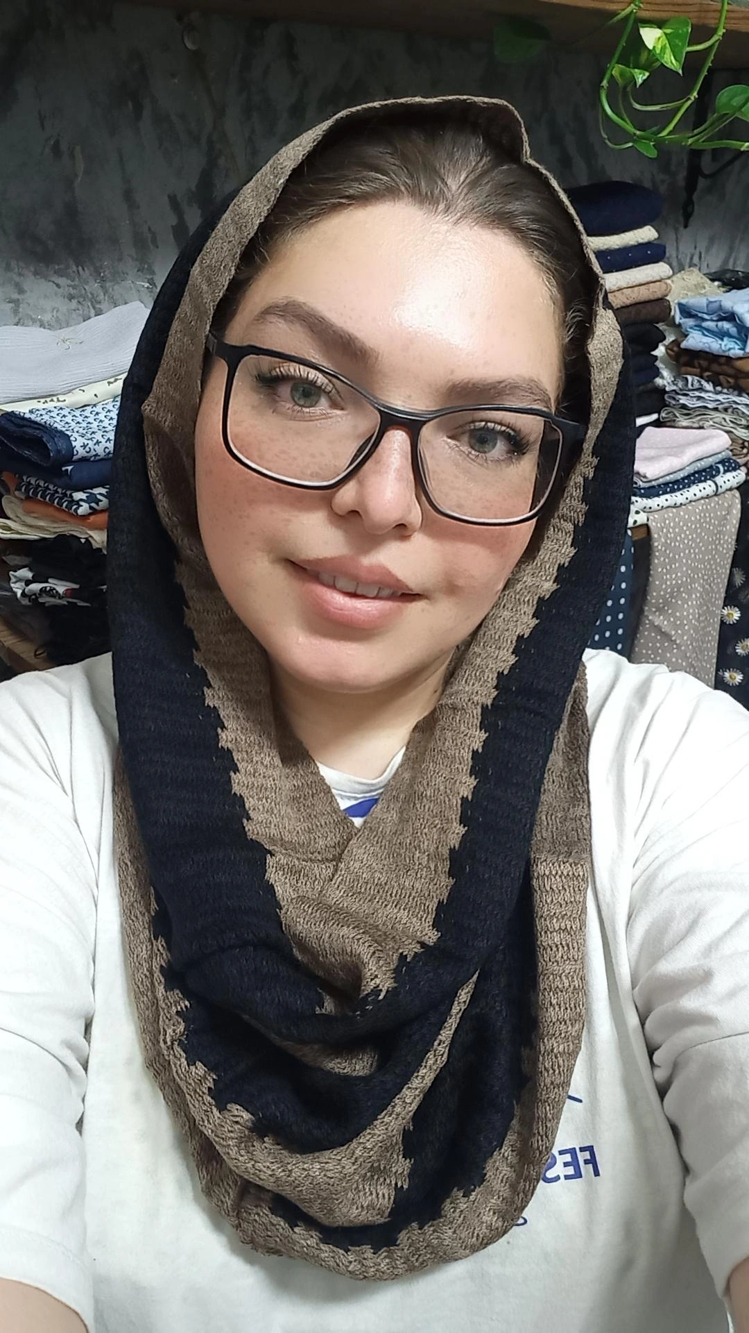 شال رینگی ریز بافت دورنگ